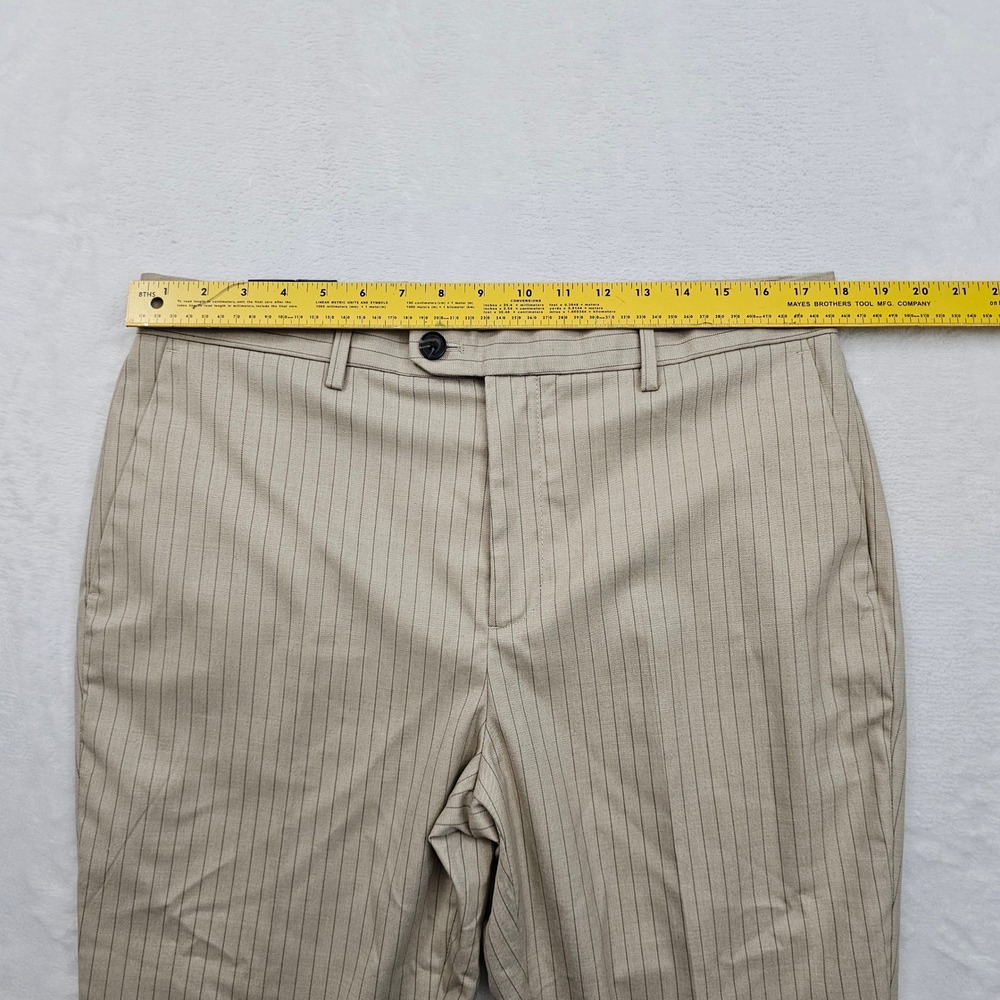 Banana Republic Suit Mens 38S 34x28 Beige Pinstripe Tailored Fit 2pc Wedding NEW - Picture 15 of 16